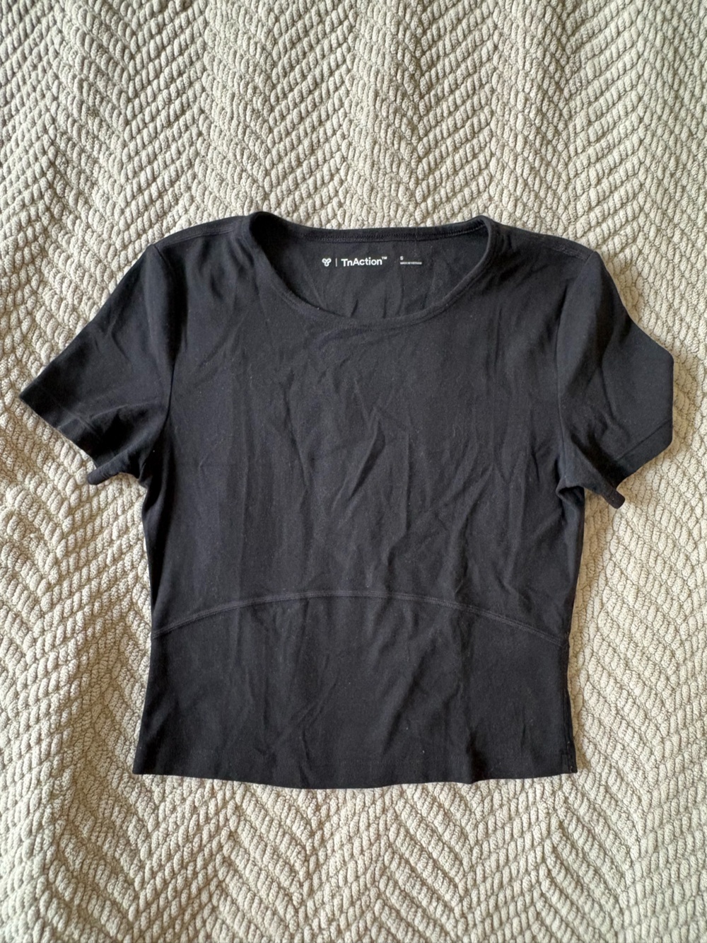 TNA Black Short Sleeve Scoop Neck Tee
